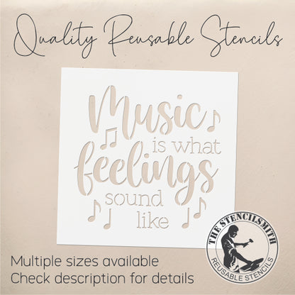 9317 Music Is What Feelings Stencil