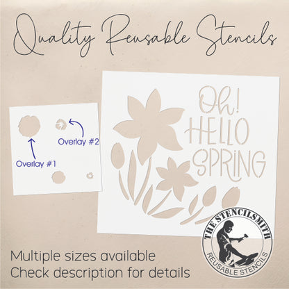 9321 Oh! Hello Spring Stencil
