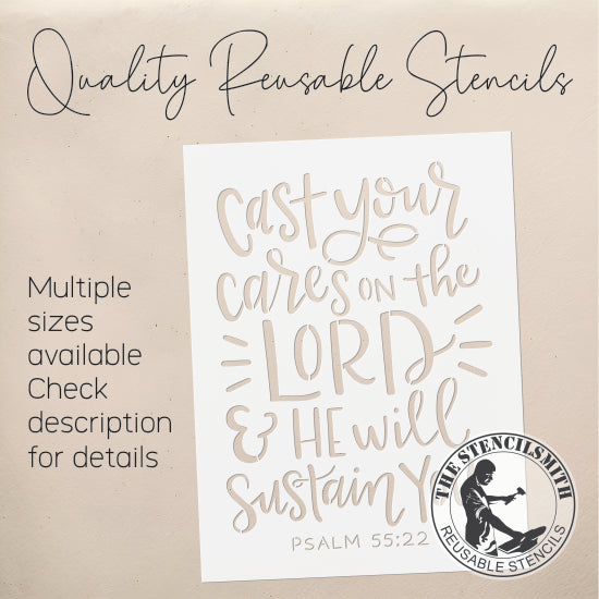 9324 Cast Your Cares Stencil