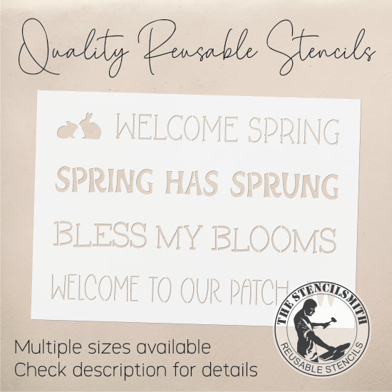9328 Spring Phrase Collection Stencil