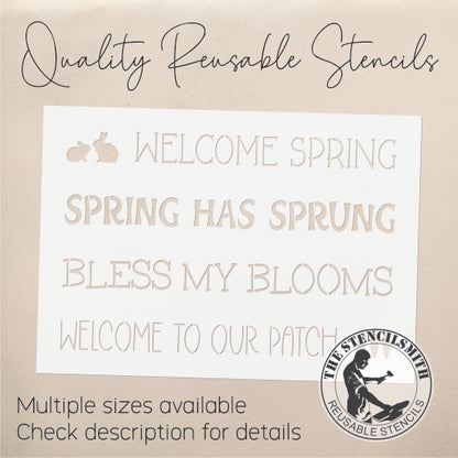 9328 Spring Phrase Collection Stencil