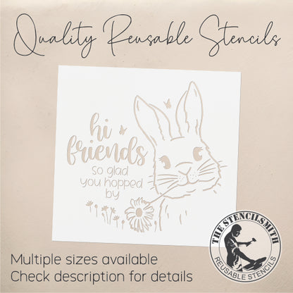 9334 Hi Friends Bunny Stencil