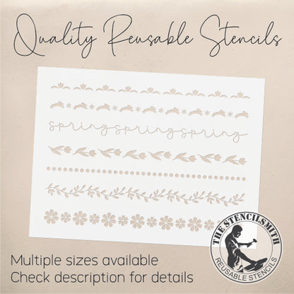 9342 Spring Borders Stencil
