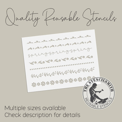 9342 Spring Borders Stencil - The Stencilsmith