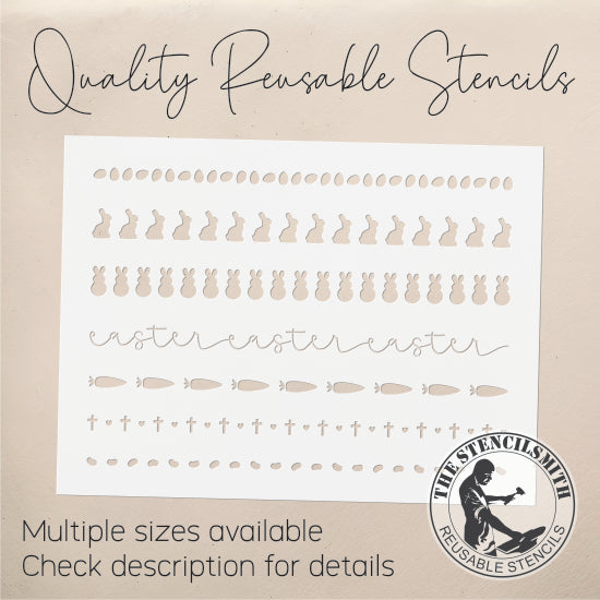 9343 Easter Borders Stencil