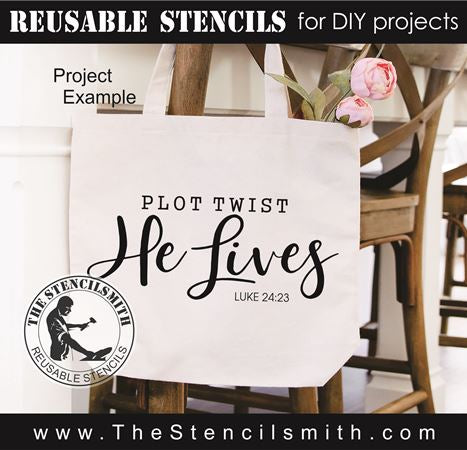 9347 plot twist He Lives stencil - The Stencilsmith