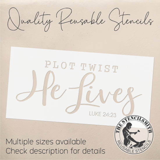 9347 Plot Twist He Lives Stencil