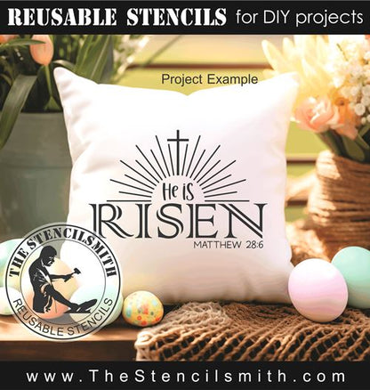 9348 He is Risen stencil - The Stencilsmith