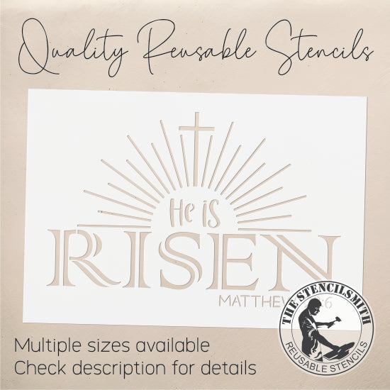9348 He Is Risen Stencil