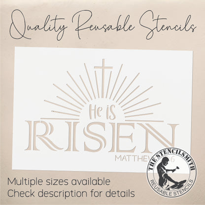 9348 He Is Risen Stencil