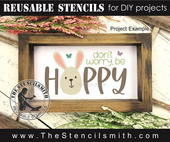 9352 don't worry be hoppy stencil - The Stencilsmith