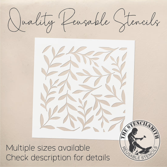 9360 Leaf Sprig Background Stencil