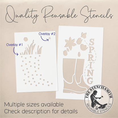 9369 Spring Boots Stencil