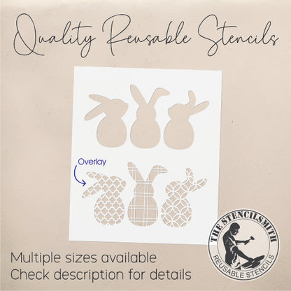 9371 Decorative Bunnies Stencil