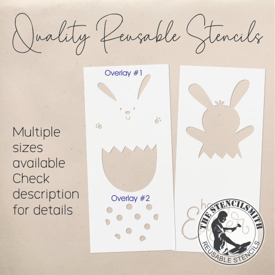 9374 Happy Easter Bunny Stencil