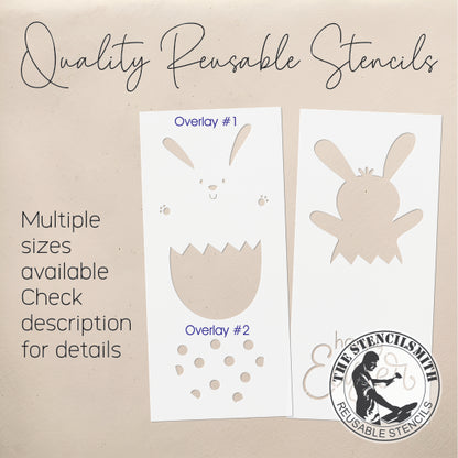 9374 Happy Easter Bunny Stencil