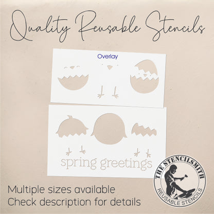 9376 Spring Greetings Stencil