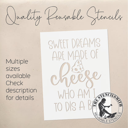 9381 Sweet Dreams Are Made Of Cheese Stencil