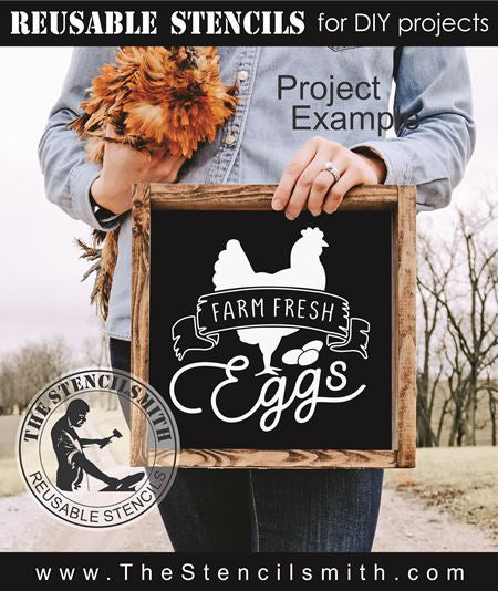 9395 farm fresh eggs stencil - The Stencilsmith