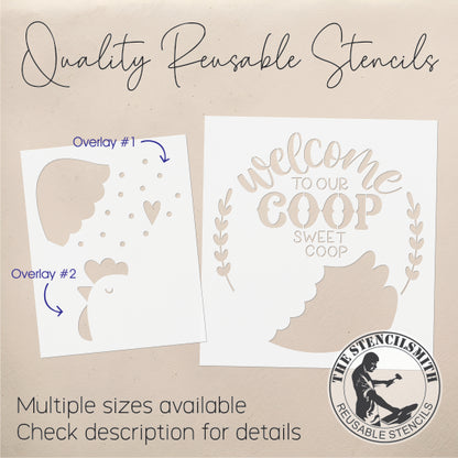 9403 Welcome To Our Coop Sweet Stencil