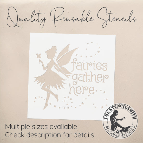 9429 Fairies Gather Here Stencil
