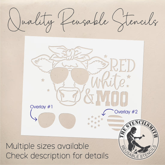 9446 Red White & Moo Cow Stencil