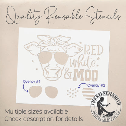 9446 Red White & Moo Cow Stencil