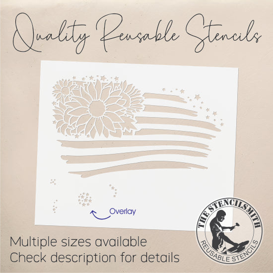 9448 Sunflower Flag Stencil