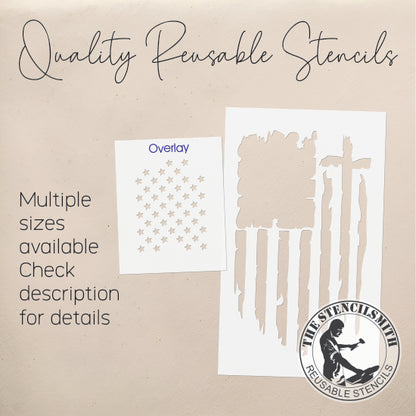 9450 Cross Flag Stencil