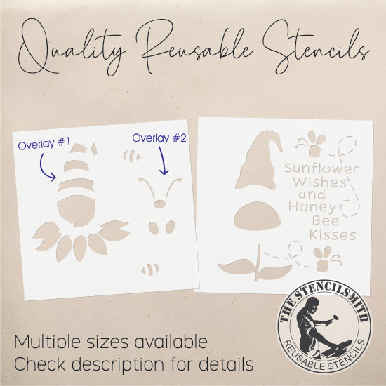 9470 Sunflower Wishes Gnome Stencil