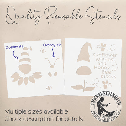9470 Sunflower Wishes Gnome Stencil