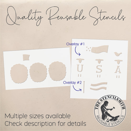 9472 USA Sheep Stencil