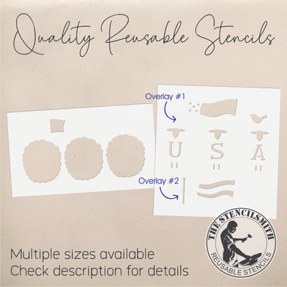 9472 USA Sheep Stencil