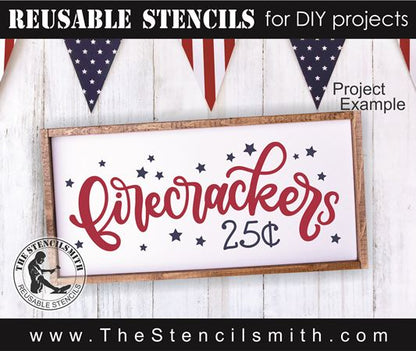 9474 firecrackers stencil - The Stencilsmith