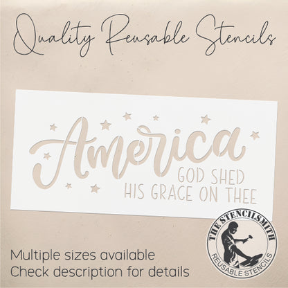 9475 America God Shed His Grace Stencil