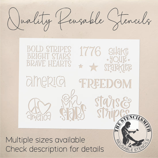 9480 Patriotic Collection Stencil