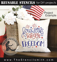 9494 Fireworks Burgers and Freedom stencil - The Stencilsmith