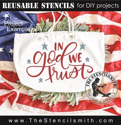 9495 In God We Trust stencil - The Stencilsmith