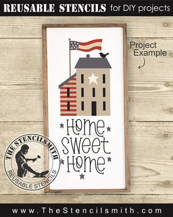 9496 Home Sweet Home saltbox stencil - The Stencilsmith