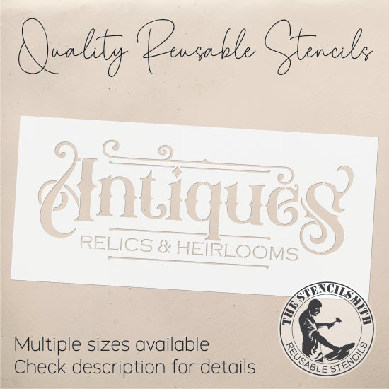 9501 Antiques Relics & Heirlooms Stencil