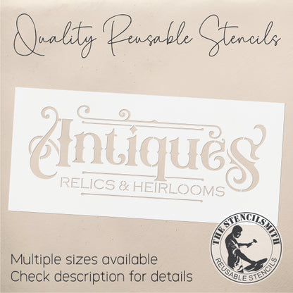 9501 Antiques Relics & Heirlooms Stencil