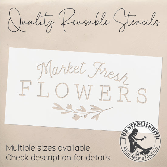 9502 Market Fresh Flowers Stencil
