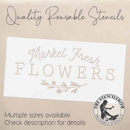 9502 Market Fresh Flowers Stencil
