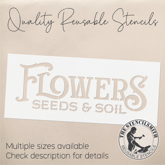 9503 Flowers Seeds & Soil Stencil
