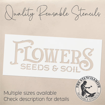 9503 Flowers Seeds & Soil Stencil