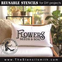 9503 Flowers Seeds & Soil Stencil - The Stencilsmith