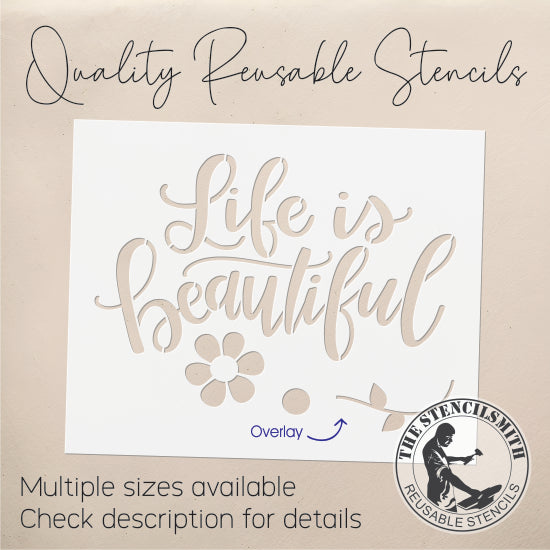 9515 Life Is Beautiful Stencil