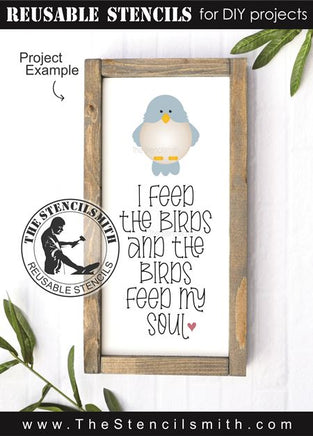 9517 I feed the birds stencil - The Stencilsmith