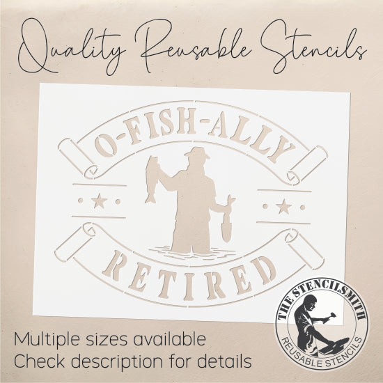 9523 O-fish-ally Retired Stencil