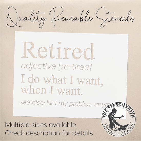 9524 Retired Definition Stencil